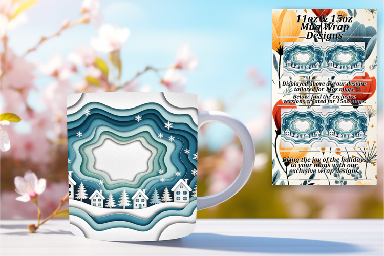 Fun 15oz Mug Wrap Png Artwork , Christmas