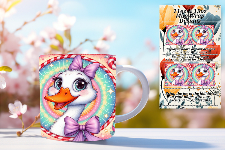 LUSH 15oz PNG Mug Wrap Template , Goose