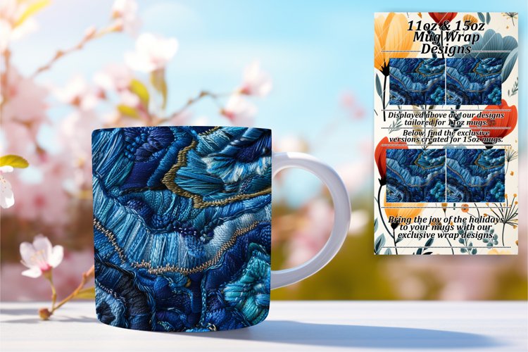Stitched Elegance Mug Charm 15oz example image 1