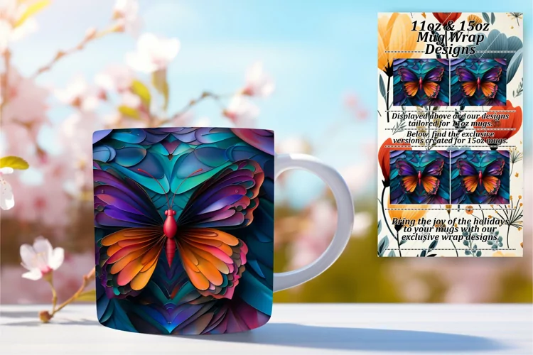Blossom Butterfly Bliss: Spring Mug Wrap