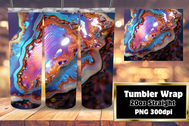 3D Agate Shine Tumbler Wrap 20oz Sublime