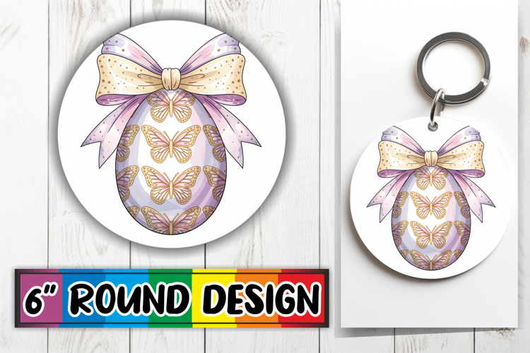 Cheerful Round Ornaments Design PNG, Easter Egg