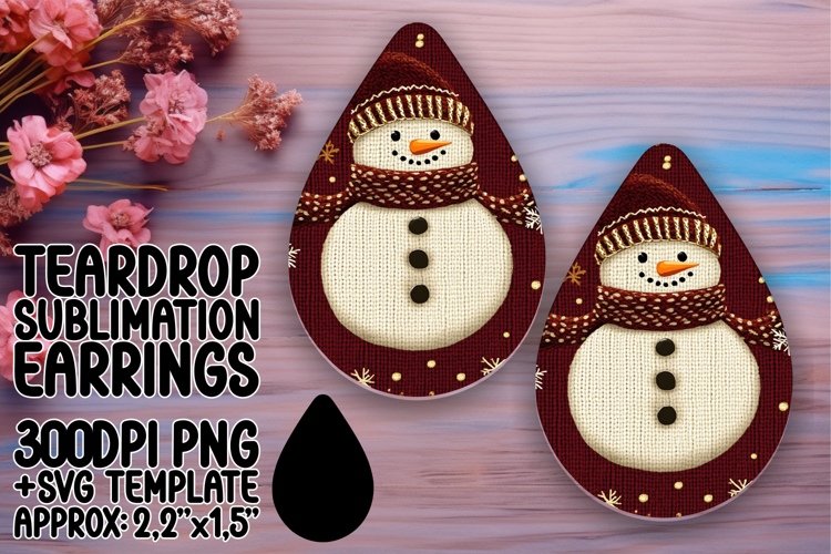 Lovely Teardrop Design for Crafts , Snowman
