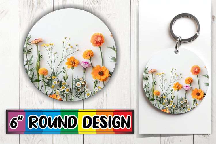 Blossom Burst - Circle Sublimate Joy Round example image 1