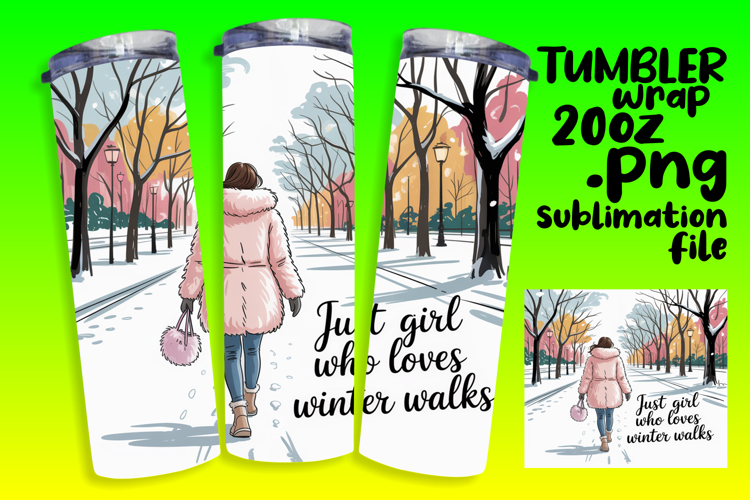 RICH 20oz Sublimation Tumbler Design , Just A Girl