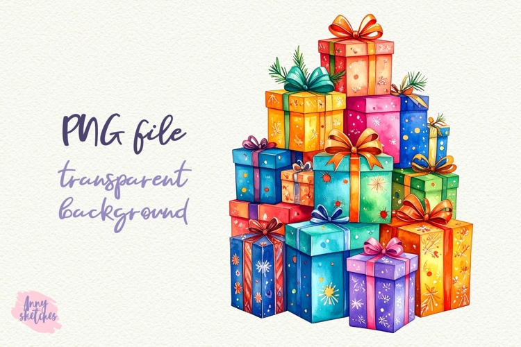 Retro Christmas Present Clipart Groovy Disco PNG