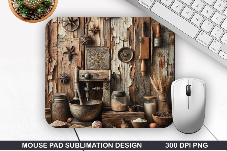 Vintage Mouse Pad Sublimation PNG Design - Mouse Pad PNG
