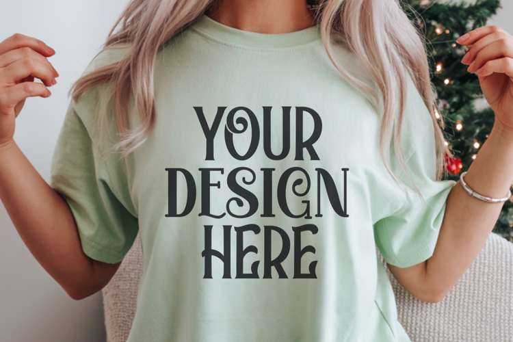 Bay Comfort Colors 1717 Christmas Mockup, CC 1717