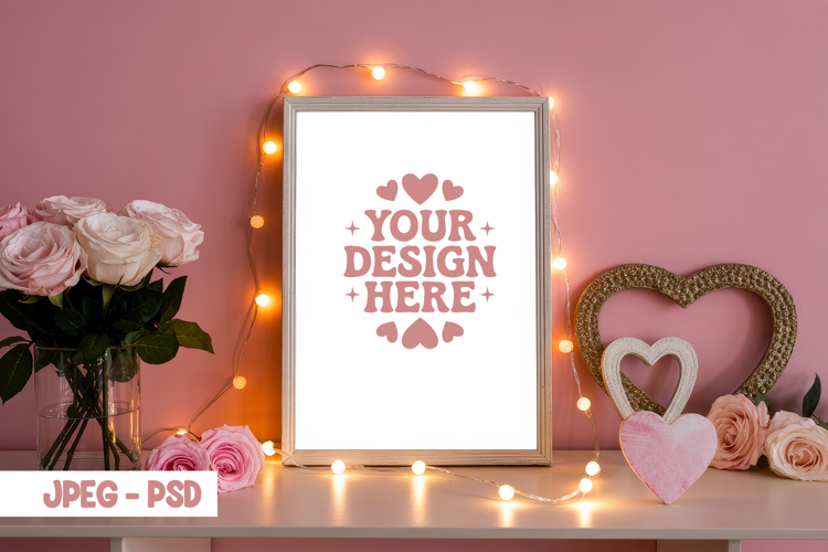 Valentine Minimal Mug PSD JPEG Mockup