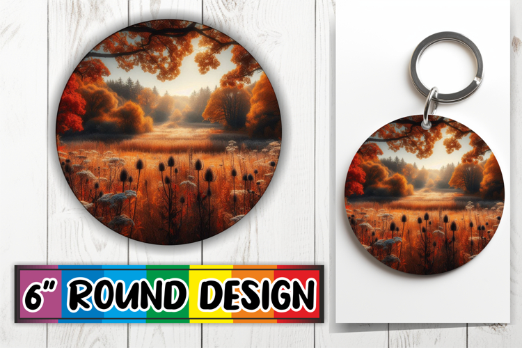 Radiant Car Coaster Circle PNG, Autumn