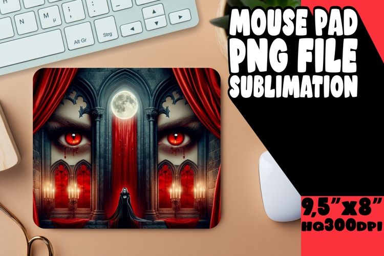 Joyful Desk Pad Sublimation PNG, Horror Halloween