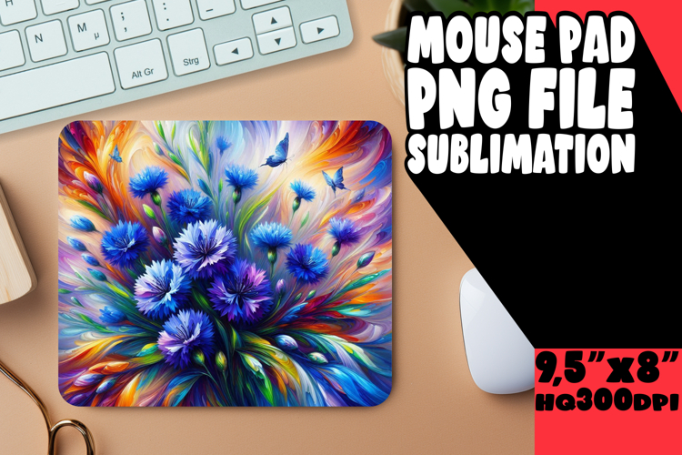 Unique Mouse Pad Sublimation Magic, Flowers