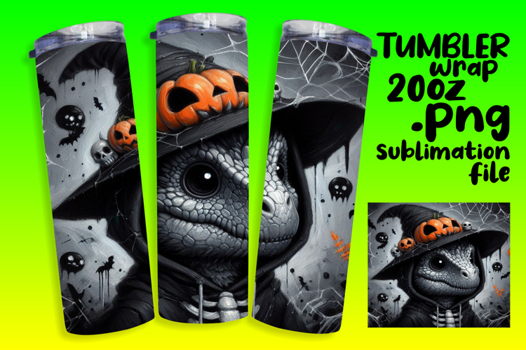 20oz Tumbler Wrap for Unique Style , Halloween Dino