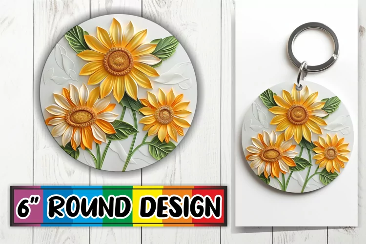 3D Petal Euphoria: Circle Design Sublimation