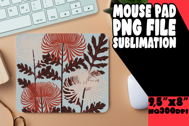 Radiant Desk Mat Sublimation, Flowers