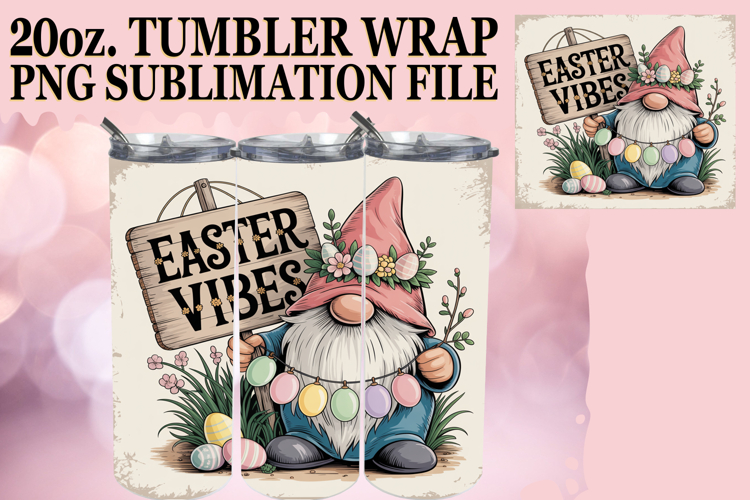 GIFT OF JOYFULNESS 20oz TUMBLER WRAP, Easter Gnomes