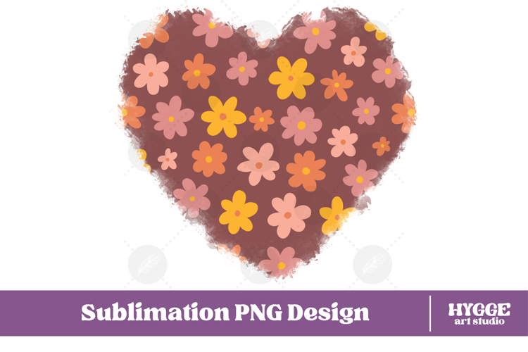 Retro Flowers Background Png Floral Paper Sublimation Splash