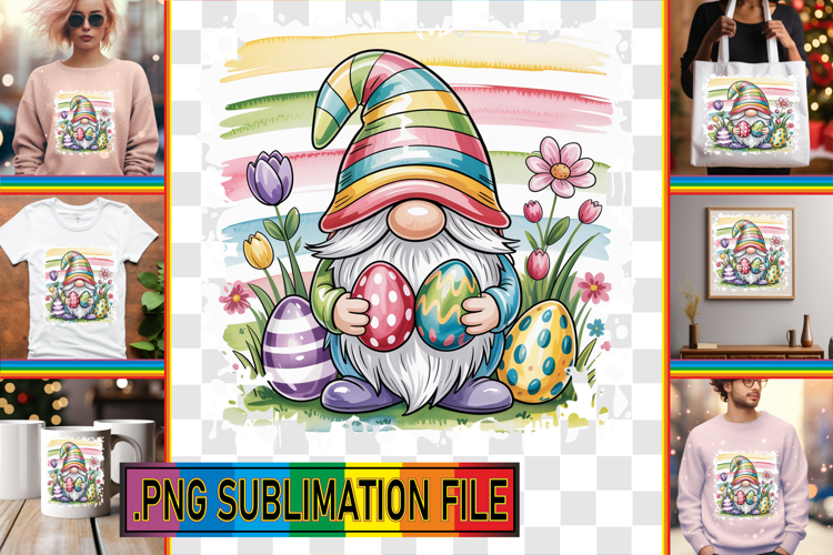 Timeless PNG TSHIRT Art, Easter Gnomes