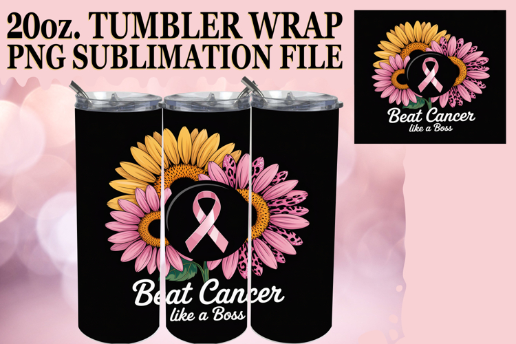 BRIGHT ESCAPES 20oz TUMBLER WRAP, Breast Cancer