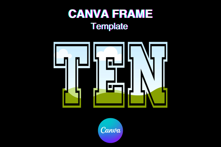 TEN Canva Frame Number Varsity Family Sport Shirt Design