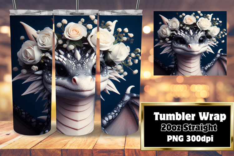 Sublimation Graphics for 20oz Tumbler , Dragon