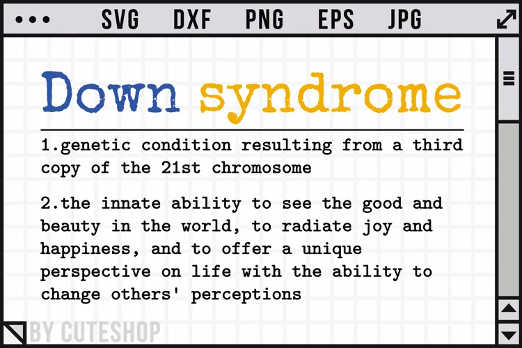 Down syndrome SVG - Down syndrome definition