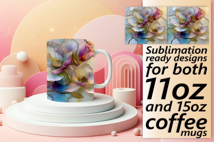 Vibrant Springtime Fantasy Mug Wrap: Sublimation - 11oz/15oz example image 1