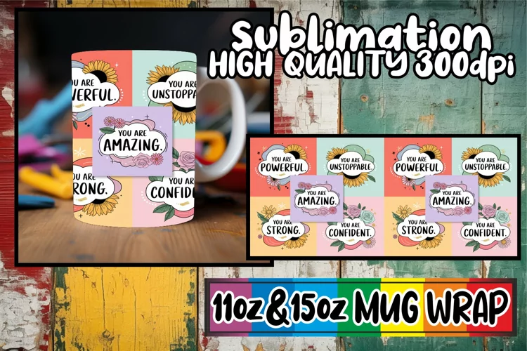 Dreamy nights sublimation mug wrap, Quote