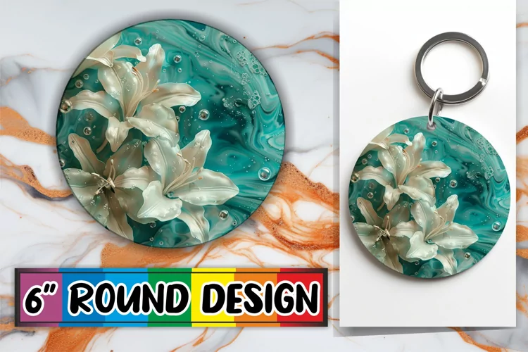 Sublimation Spring Blossom Round Design Blooming