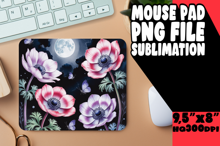 cheerful mouse pad Inspirational PNG, Flowers