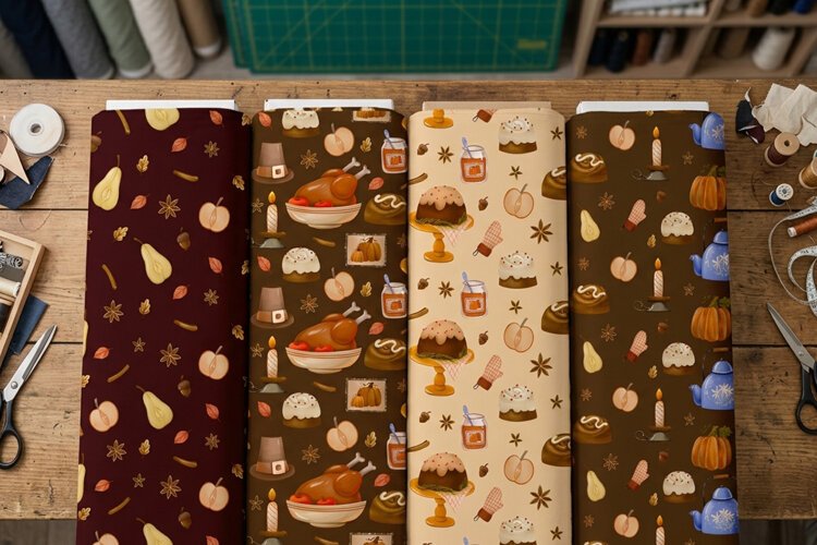 Hand-Drawn Thanksgiving & Autumn Harvest pattern example image 1