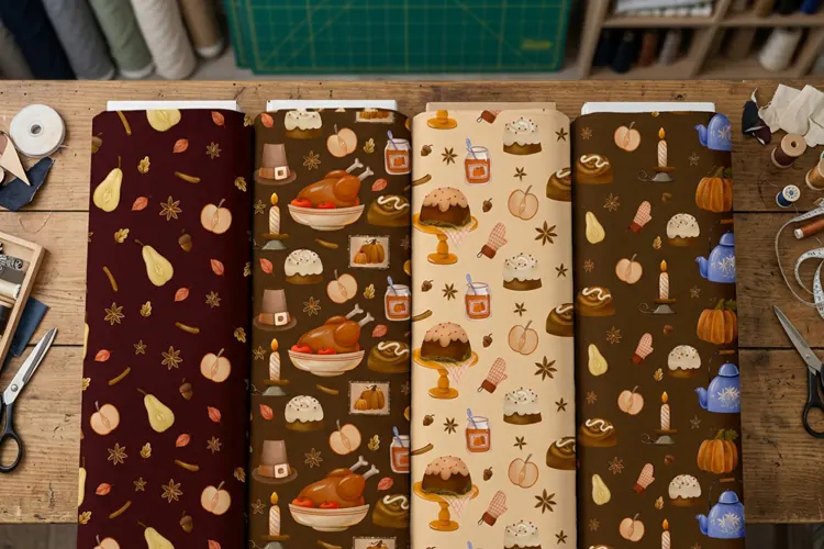Hand-Drawn Thanksgiving & Autumn Harvest pattern