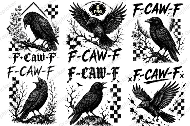 F-CAW-F Funny Halloween PNG, Trending Halloween PNG, Spooky
