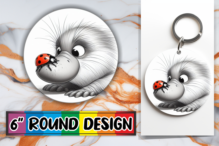 Playful Circle Car Coaster Design, Cute Animals