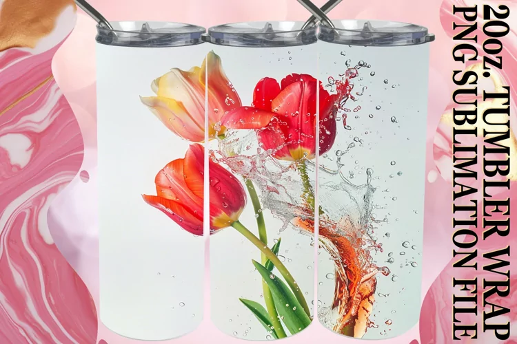Watercolor Tranquility: Sublimation Wrap - 20oz Tumbler