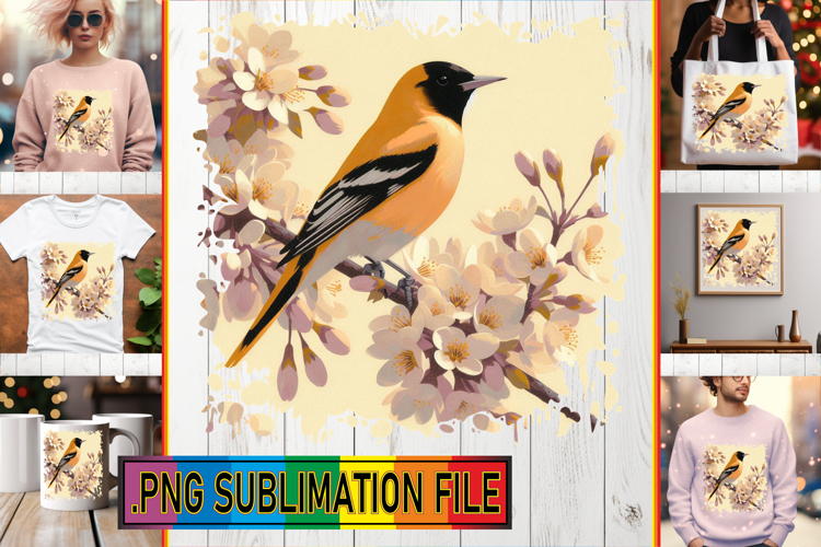Playful TOTE BAG Art PNG, Birds