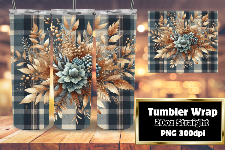 VIBRANT Sublimation Tumbler Design , Autumn Flower