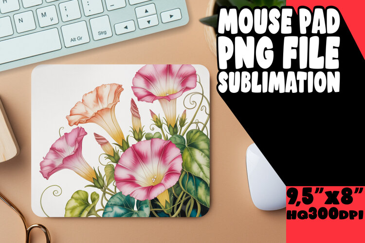 CHEERFUL MOUSE PAD INSPIRATIONAL PNG, Flowers example image 1