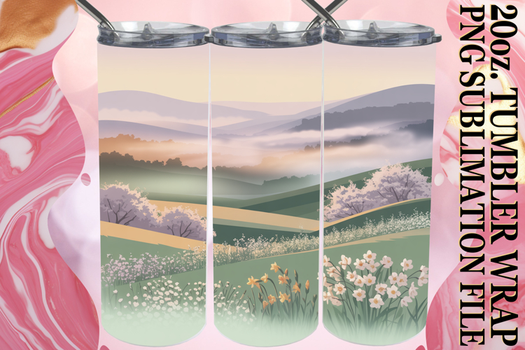 Bright Reflections 20oz tumbler wrap, Spring