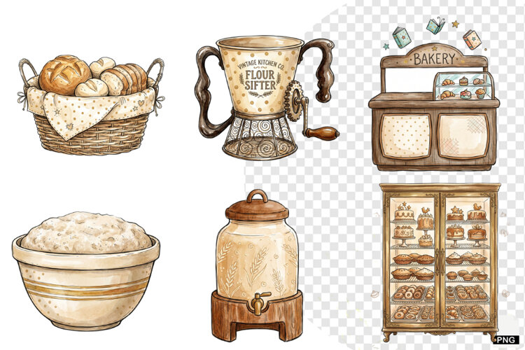 Autumn Bakery Store Clipart example image 1