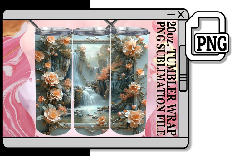 Petal Panorama Vista Tumbler Design 20oz example image 1