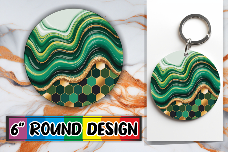 Bright Sublimation Round Ornaments, Pattern