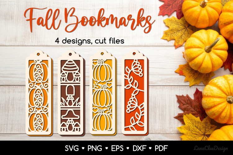 Layered Fall Bookmarks SVG Cut Files, Autumn Paper Cut