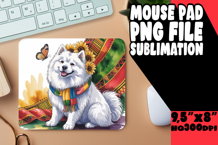 Bright MOUSE PAD Sublimation Style, Cute Dog