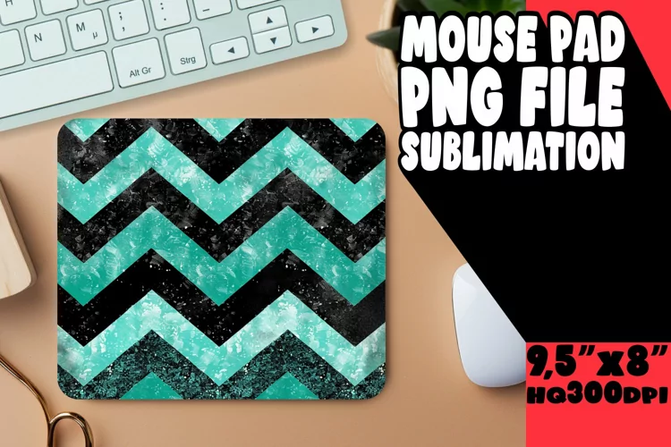 Glittery Colorful Stripe Mouse Pad Art