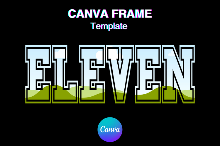 ELEVEN Canva Frame Number Varsity Family Sport Shirt Design