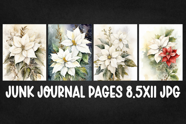 4 Christmas Digital Papers I Christmas Junk Journal Pages