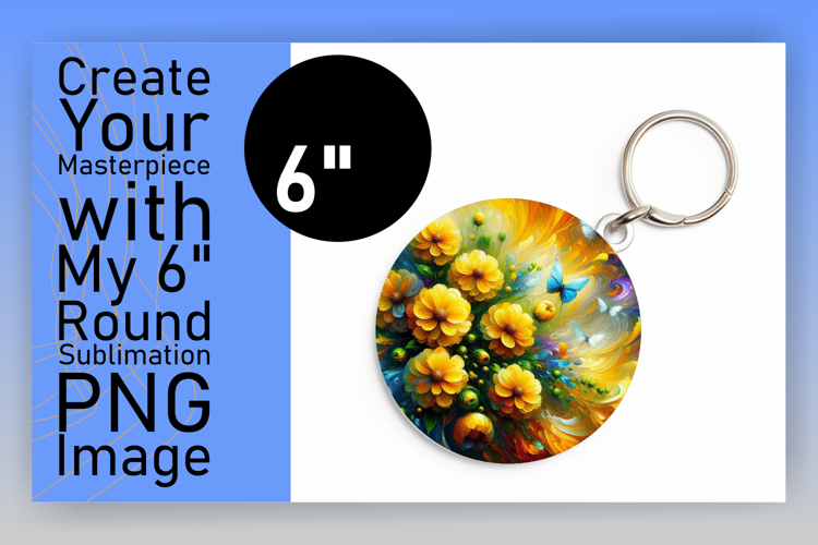 Gorgeous Round Design Sublimation PNG , Flowers