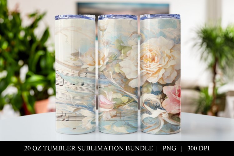 Romantic Melodies 20 oz Skinny Tumbler Sublimation