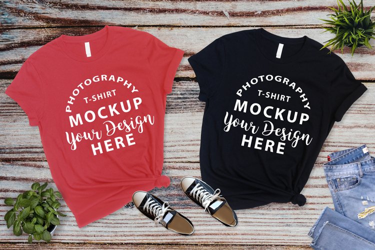 Black Tshirt Mockup Image 16